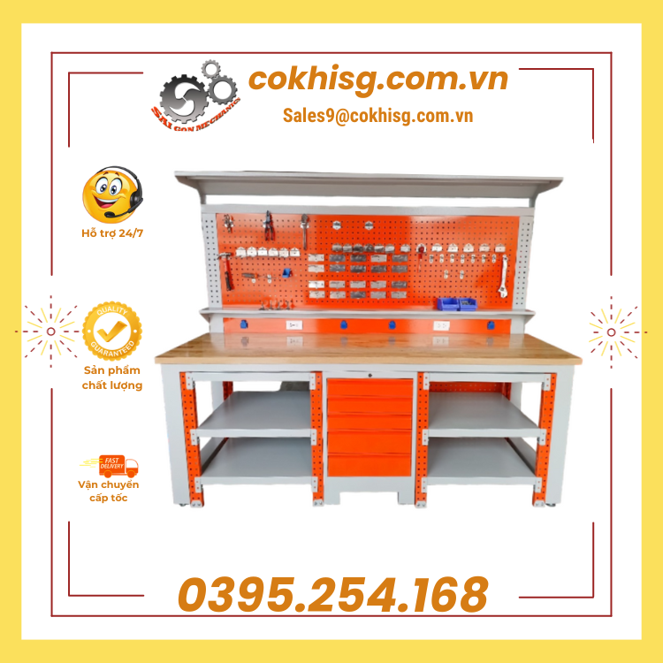 Bàn thao tác cơ khí chuyên dụng trong công nghiệp